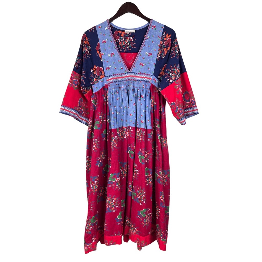 Ulla Johnson Milena Embroidered Patchwork Midi Dr… - image 3